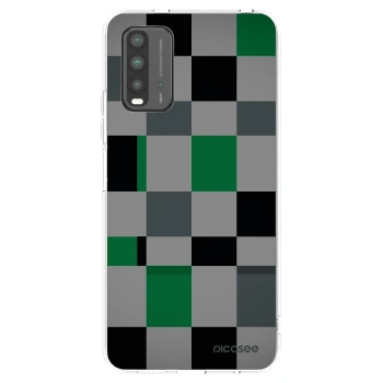 Picasee silikónový prehľadný obal pre Xiaomi Redmi 9T - Block Grid