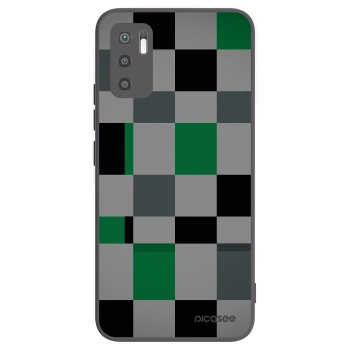 Picasee silikónový čierny obal pre Xiaomi Redmi Note 10 5G - Block Grid