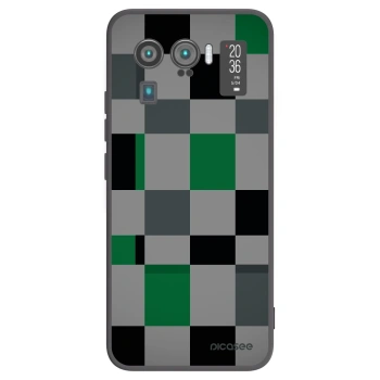 Picasee silikónový čierny obal pre Xiaomi Mi 11 Ultra - Block Grid