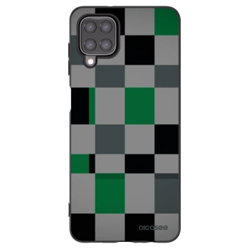 Picasee silikónový čierny obal pre Samsung Galaxy M12 M127F - Block Grid