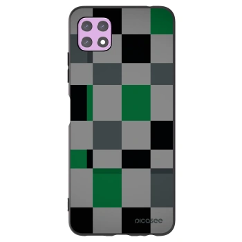 Picasee silikónový čierny obal pre Samsung Galaxy A22 A226B 5G - Block Grid