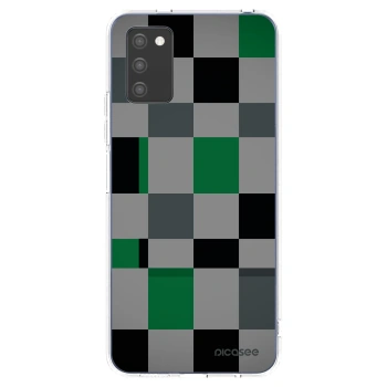 Picasee silikónový prehľadný obal pre Samsung Galaxy A02s A025G - Block Grid