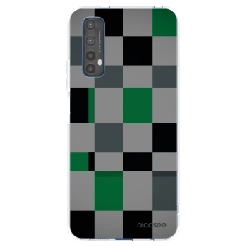 Picasee silikónový prehľadný obal pre Realme 7 - Block Grid
