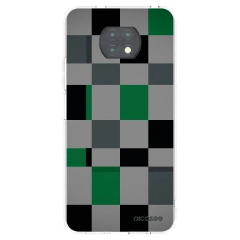 Picasee silikónový prehľadný obal pre Xiaomi Redmi Note 9T - Block Grid