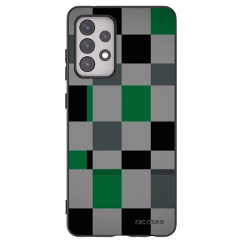 Picasee silikónový čierny obal pre Samsung Galaxy A52s 5G A528B - Block Grid