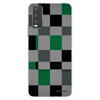 Picasee silikónový prehľadný obal pre Vivo Y20s - Block Grid