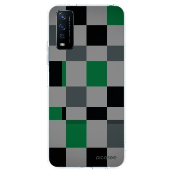 Picasee silikónový prehľadný obal pre Vivo Y11s - Block Grid