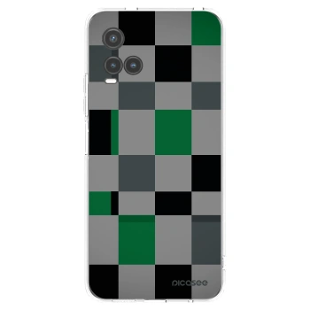 Picasee silikónový prehľadný obal pre Vivo Y33s - Block Grid