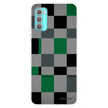 Picasee silikónový prehľadný obal pre Motorola Moto G60 - Block Grid