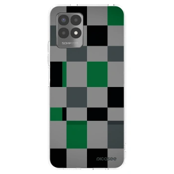 Picasee silikónový prehľadný obal pre Realme 8i - Block Grid