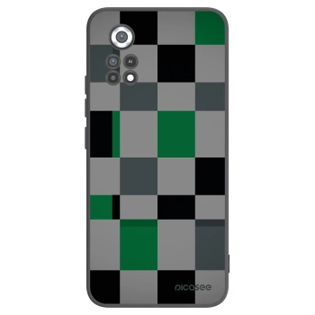 Picasee silikónový čierny obal pre Xiaomi Poco X4 Pro 5G - Block Grid