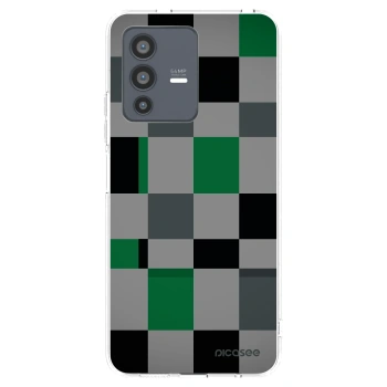 Picasee silikónový prehľadný obal pre Vivo V23 5G - Block Grid