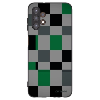 Picasee silikónový čierny obal pre Samsung Galaxy A13 4G A135 - Block Grid