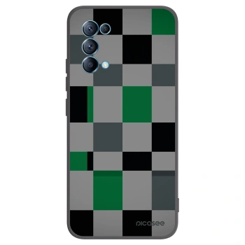 Picasee silikónový čierny obal pre OPPO A16s - Block Grid