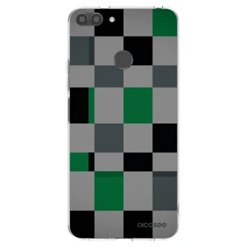 Picasee silikónový prehľadný obal pre Huawei P Smart - Block Grid