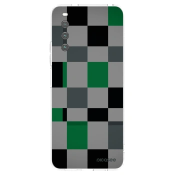 Picasee silikónový prehľadný obal pre Sony Xperia 10 IV 5G - Block Grid