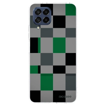 Picasee silikónový prehľadný obal pre Samsung Galaxy M53 5G - Block Grid