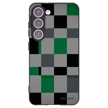 Picasee silikónový čierny obal pre Samsung Galaxy S23 5G - Block Grid