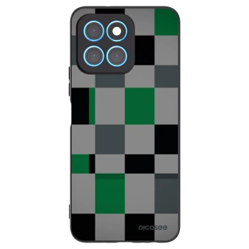 Picasee silikónový čierny obal pre Honor X8 5G - Block Grid