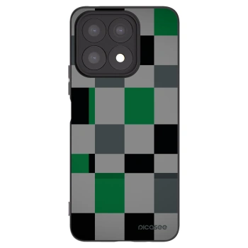 Picasee silikónový čierny obal pre Honor X8a - Block Grid