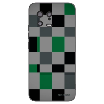 Picasee silikónový čierny obal pre Xiaomi 13 - Block Grid