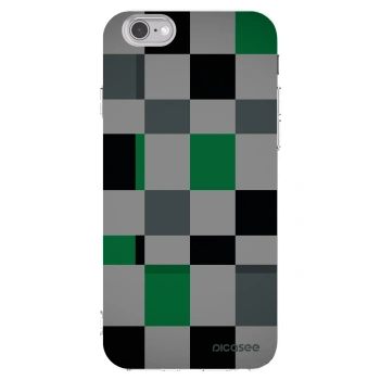 Picasee silikónový prehľadný obal pre Apple iPhone 6/6S - Block Grid