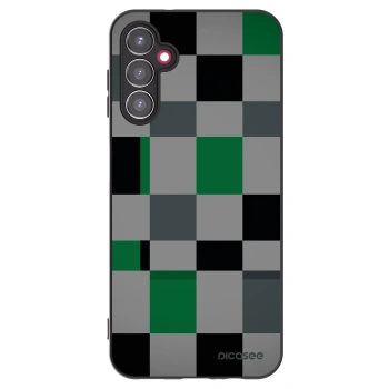 Picasee silikónový čierny obal pre Samsung Galaxy A14 5G A146P - Block Grid