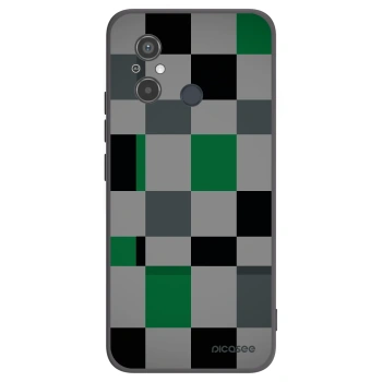 Picasee silikónový čierny obal pre Xiaomi Redmi 12C - Block Grid