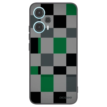Picasee silikónový čierny obal pre Xiaomi Poco F5 - Block Grid