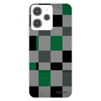 Picasee silikónový prehľadný obal pre Xiaomi Redmi 12 4G - Block Grid
