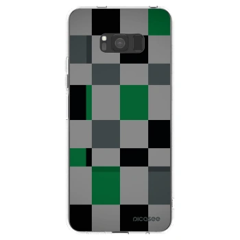 Picasee silikónový prehľadný obal pre Samsung Galaxy S8 G950F - Block Grid
