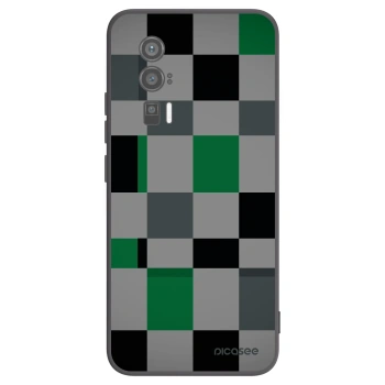 Picasee silikónový čierny obal pre Xiaomi Poco F5 Pro 5G - Block Grid