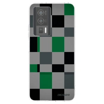Picasee silikónový prehľadný obal pre Xiaomi Poco F5 Pro 5G - Block Grid