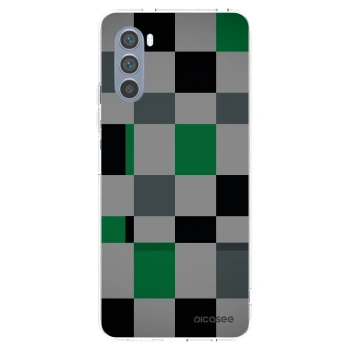 Picasee silikónový prehľadný obal pre Motorola Moto G62 - Block Grid