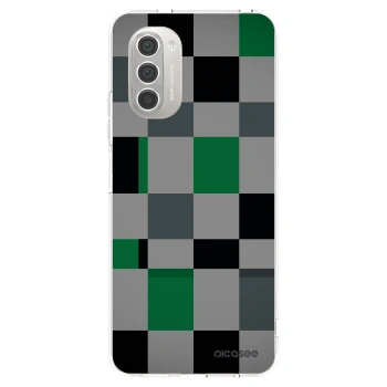 Picasee silikónový prehľadný obal pre Motorola Moto G51 - Block Grid