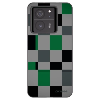 Picasee silikónový čierny obal pre Xiaomi 13T Pro - Block Grid