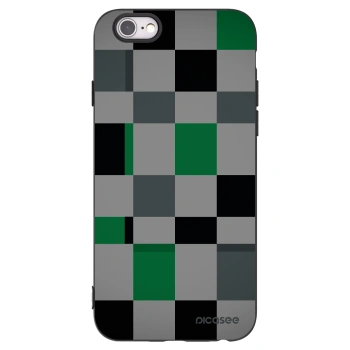 Picasee silikónový čierny obal pre Apple iPhone 6/6S - Block Grid