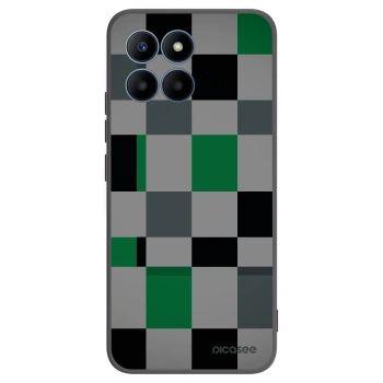 Picasee silikónový čierny obal pre Honor 70 Lite - Block Grid