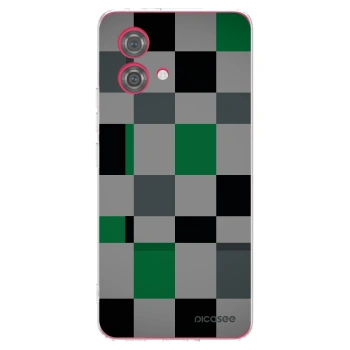 Picasee silikónový prehľadný obal pre Motorola Moto G84 5G - Block Grid