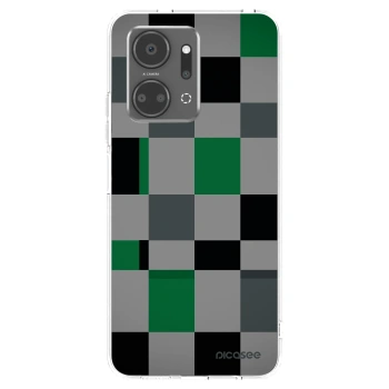 Picasee silikónový prehľadný obal pre Honor X7a - Block Grid