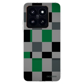 Picasee silikónový prehľadný obal pre Xiaomi 14 Pro - Block Grid