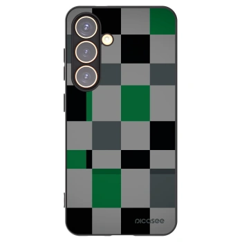 Picasee silikónový čierny obal pre Samsung Galaxy S24 S921B 5G - Block Grid