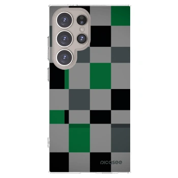 Picasee silikónový prehľadný obal pre Samsung Galaxy S24 Ultra S928B 5G - Block Grid