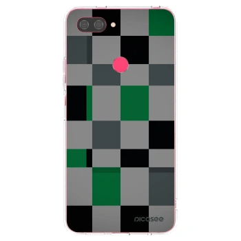 Picasee silikónový prehľadný obal pre Xiaomi Mi 8 Lite - Block Grid