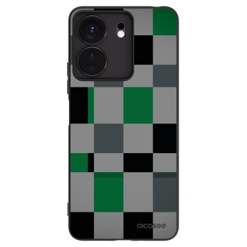 Picasee silikónový čierny obal pre Xiaomi Redmi 13C 4G - Block Grid