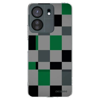 Picasee silikónový prehľadný obal pre Xiaomi Redmi 13C 4G - Block Grid