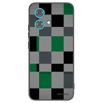Picasee silikónový čierny obal pre Motorola Edge 40 Neo - Block Grid
