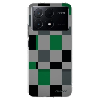 Picasee silikónový prehľadný obal pre Xiaomi Poco X6 Pro - Block Grid