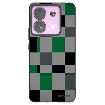 Picasee silikónový čierny obal pre Xiaomi Redmi Note 13 Pro 5G - Block Grid