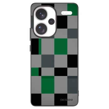Picasee silikónový čierny obal pre Xiaomi Redmi Note 13 Pro+ 5G - Block Grid